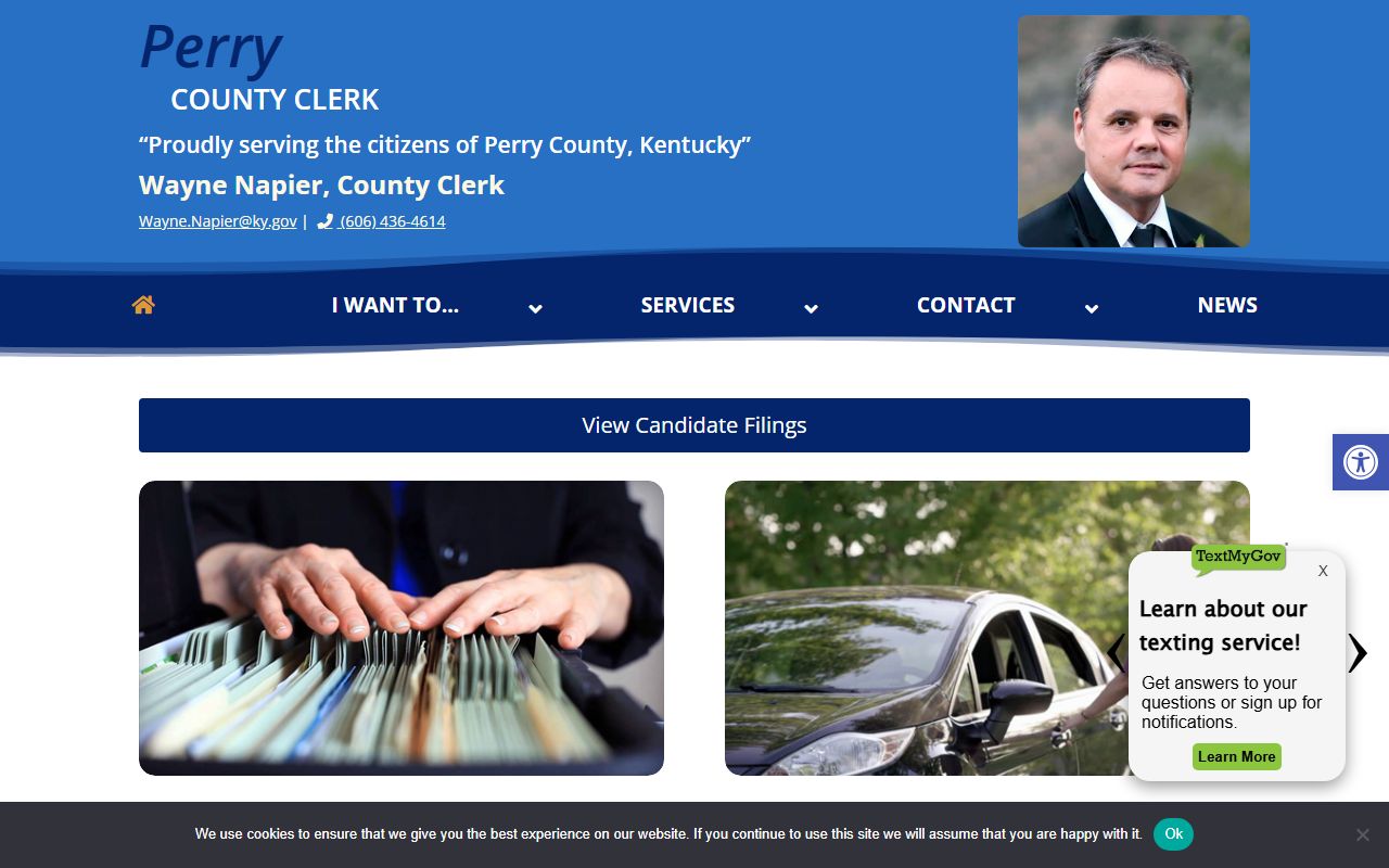 Perry County court records County Clerk website