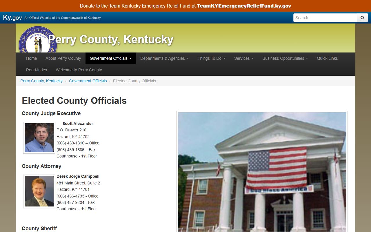 Perry County court records elected county officials